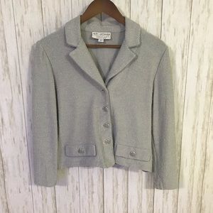 St. John Collection striped knit blazer 6